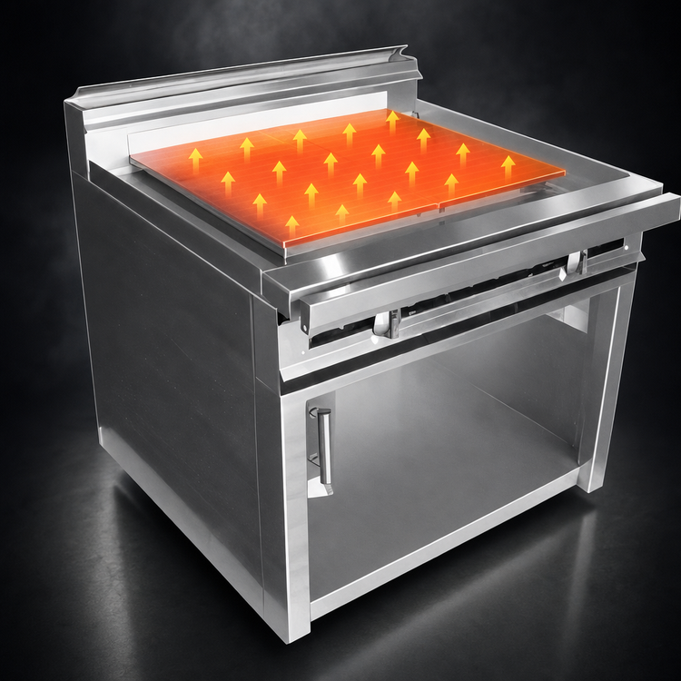 Product image #3 for Titan JTRH-36IP-36 36" Heavy Duty Gas Range with Even Heat Plancha and Standard Oven