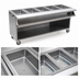 Thumbnail image #3 for Spec-Master SPHT5OB-208 79-Inch Electric 5-Pan Sealed Well Hot Food Table with Open Base and Casters