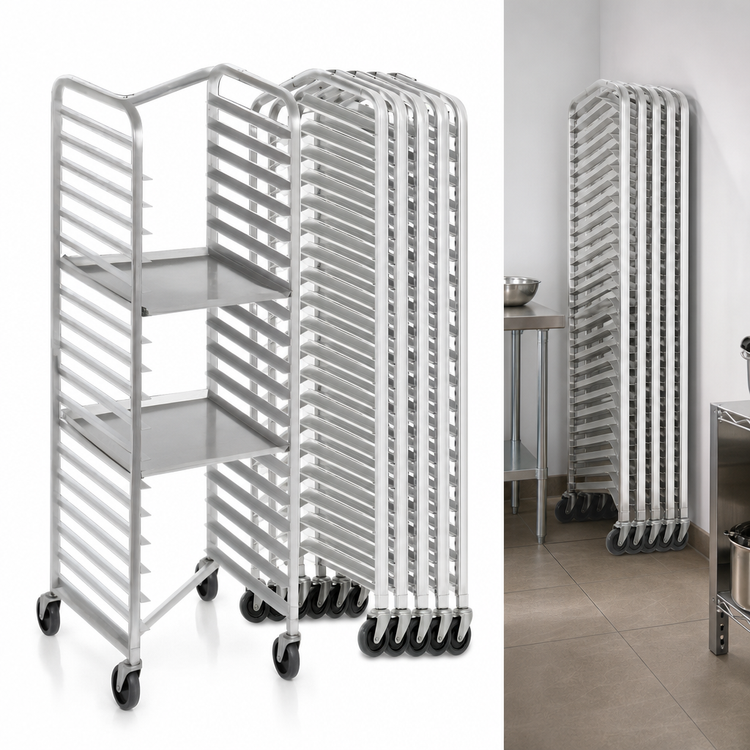 Product image #4 for Channel 406SN Stainless Steel Nesting End-Load Bun Pan Rack, 18-Pan Capacity