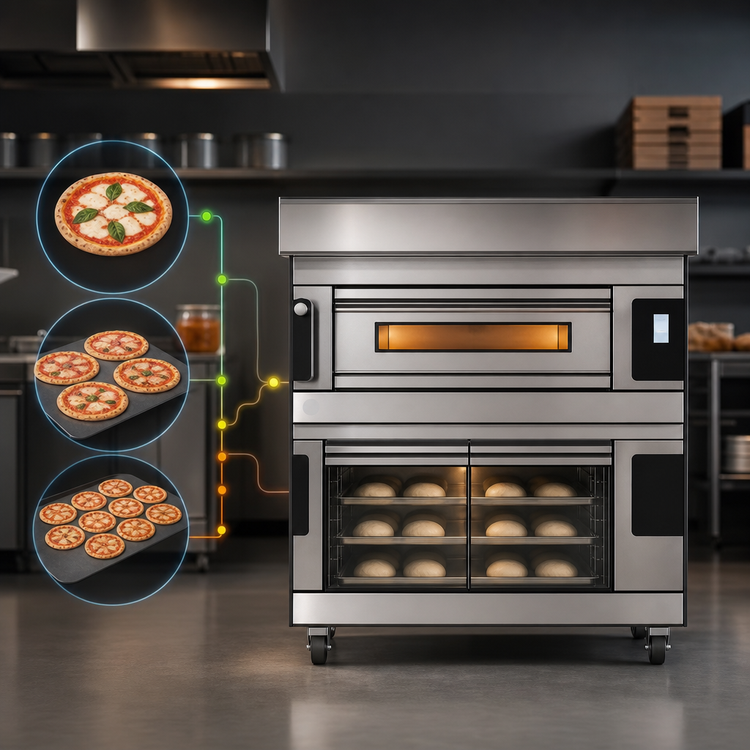 Product image #3 for Moretti Forni S140E Single-Deck Electric Pizza Deck Oven with Prover, Refractory Stone Deck, 8 x 14-Inch Pizza Capacity