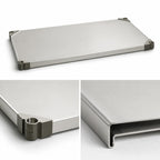 Thumbnail image #3 for Metro Super Erecta 2448NFS Solid 304 Stainless Steel Shelf, 48"W x 24"D, Raised Edges, 800 lb. Capacity