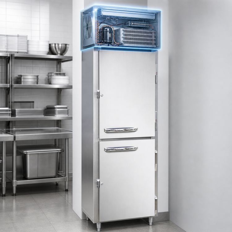 Product image #3 for Continental Refrigerator D1FNSAHD Designer Line One-Section Reach-in Freezer with Half-Height Solid Doors
