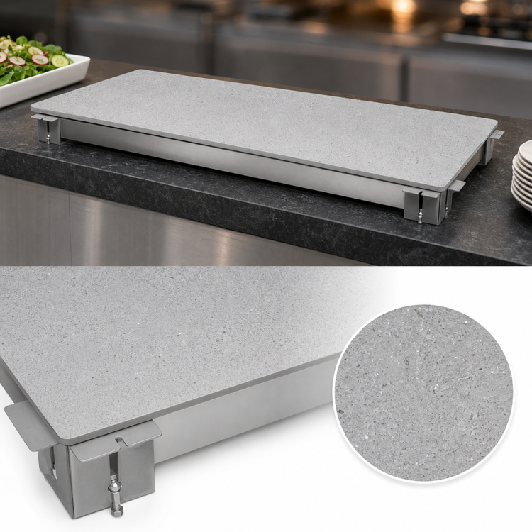 Product image #3 for Hatco Built-In Simulated Stone Cold Shelf with Remote Refrigeration, 24 x 18 in.