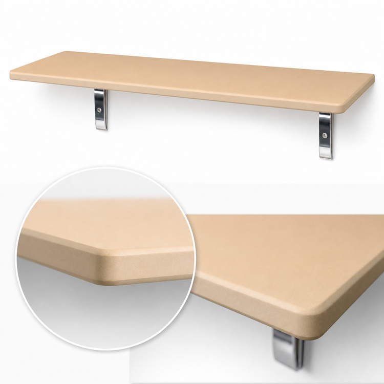 Product image #3 for Eagle Group Richlite Wall-Mounted Drop Shelf, 36 Inches W x 10 Inches D, 3/4-Inch Thick