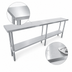 Thumbnail image #3 for Sapphire 84-Inch Underbar Stainless Steel Flat Top Worktable with Galvanized Legs and Undershelf