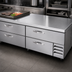 Thumbnail image #4 for Beverage-Air 84-Inch Four-Drawer Chef Base Refrigerator with Stainless Steel Top and Side-Mounted Self-Contained R290 Refrigeration