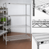 Thumbnail image #3 for EAGLEbrite Red-i-Pak 4-Tier Stationary Wire Shelving Unit, 48 x 24 x 63 Inches, Zinc Finish