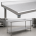 Thumbnail image #3 for Spec-Master 48 x 30 Inch Stainless Steel Work Table with Rear Up-Turn and Adjustable Undershelf