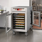 Thumbnail image #3 for Metro C5 C565-SFC-LPFC Mobile Half-Height Pass-Thru Heated Holding Cabinet, Double-Pane Glass Doors, 17-Pan Capacity