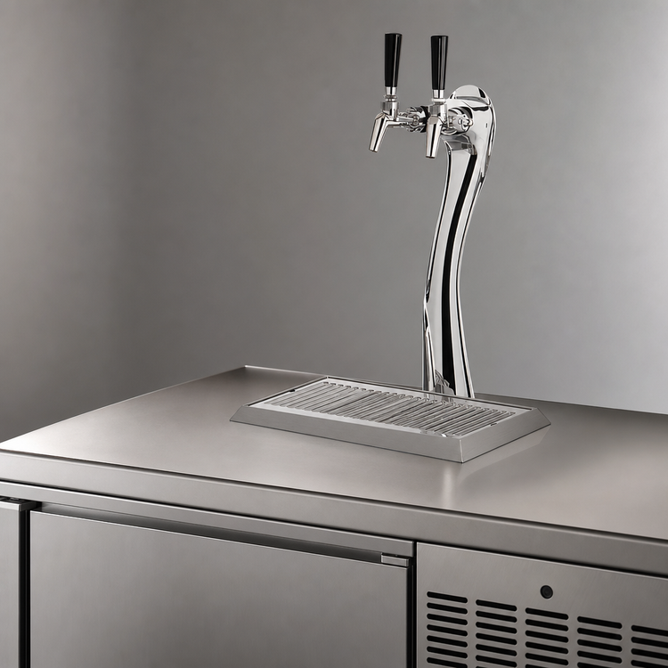 Product image #3 for Perlick Lucky Tower Style 2-Faucet Beer Dispensing Kit for DZS36, Polished Chrome