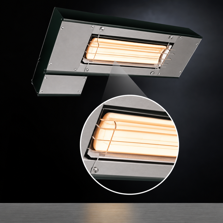 Product image #3 for Hatco Ultra-Glo® UGAL-18 Lighted Infrared Strip Heater, 18 Inch, Standard Watt, Aluminum Housing