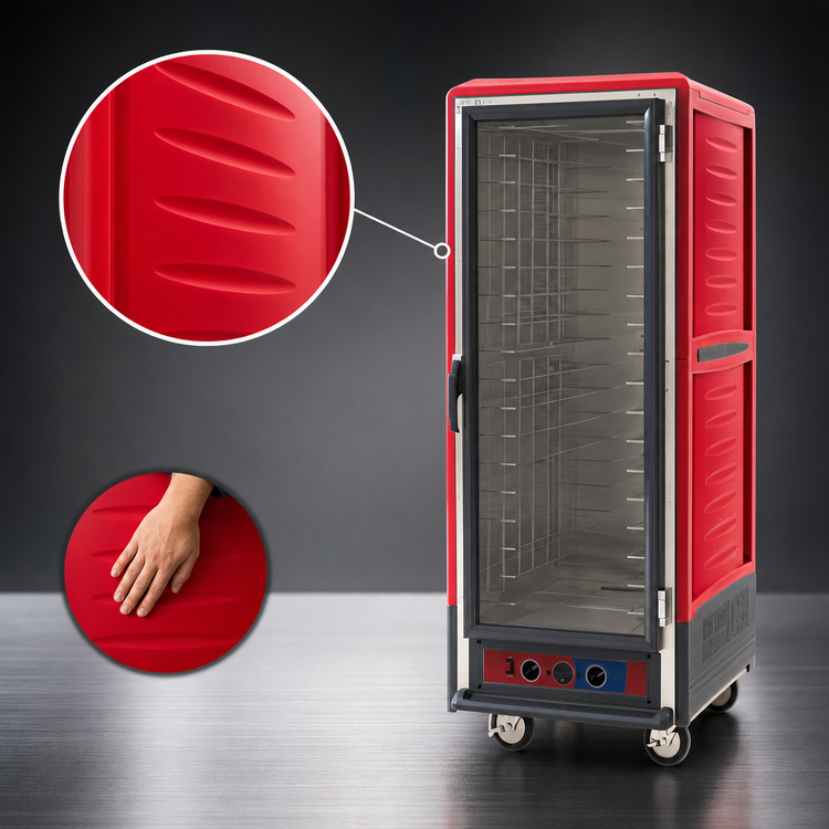 Product image #3 for Metro C5 3 Series Full-Height Low-Watt Heated Holding & Proofing Cabinet with Clear Polycarbonate Door and Fixed Wire Slides