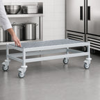 Thumbnail image #3 for Fermod Fermostock 1R52C12M Mobile Aluminum Dunnage Rack, 52"W x 22"D x 17"H, 600 lb. per Shelf