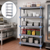 Thumbnail image #3 for Quantum Millenia 5-Shelf Solid Polymer Shelving Unit, 72W x 24D x 50H, 2000 lb. Capacity, Gray