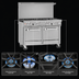 Thumbnail image #3 for Southbend Ultimate 48-Inch Commercial Gas Restaurant Range with 7 Open Burners, Convection Oven, and Cabinet Base