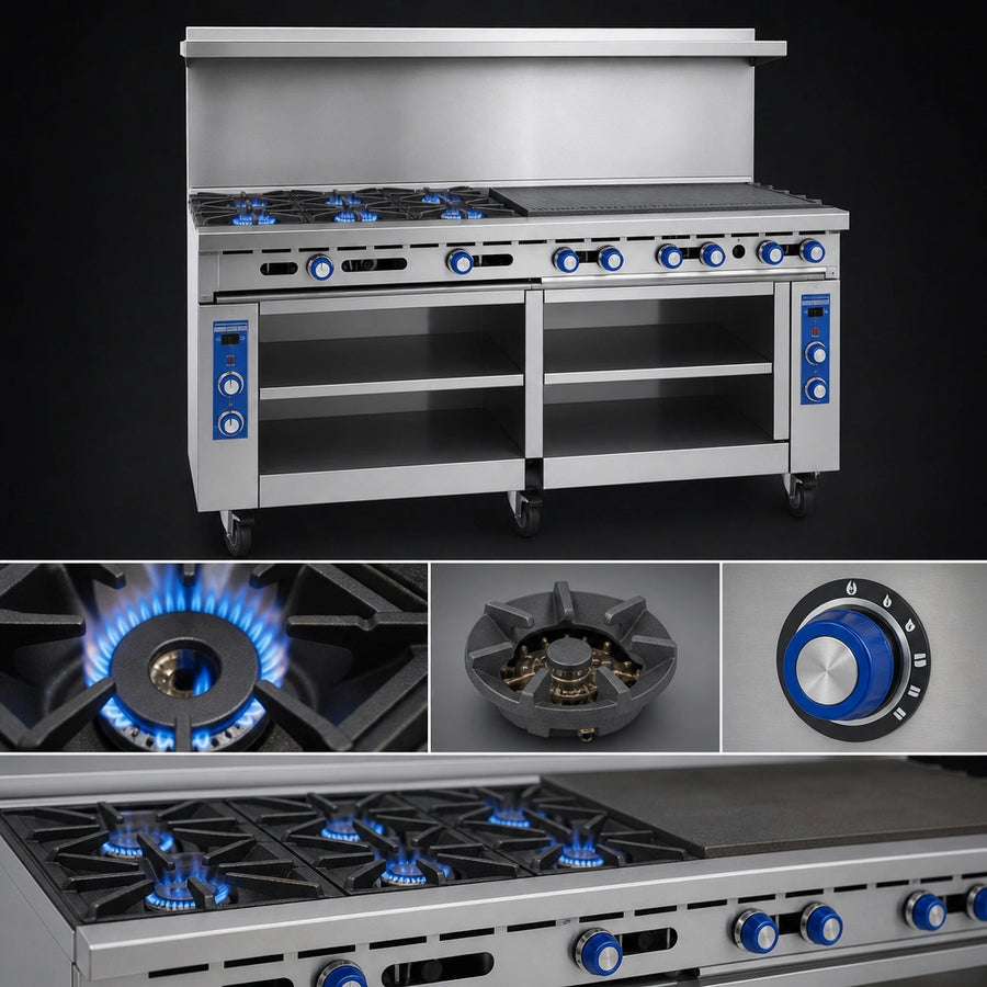 Eight Open Burners