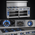 Thumbnail image #3 for Imperial Pro Series 72-Inch Gas Restaurant Range with 8 Open Burners, 24-Inch Griddle, Convection Oven, and Open Cabinet Base
