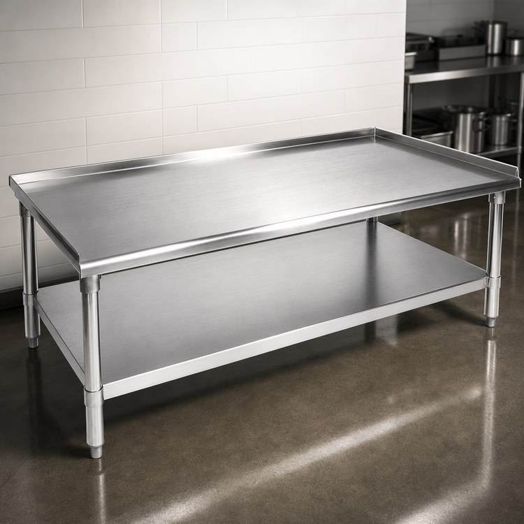 Product image #3 for John Boos 48 x 24 x 24 Inch Stainless Steel Equipment Stand with Adjustable Undershelf