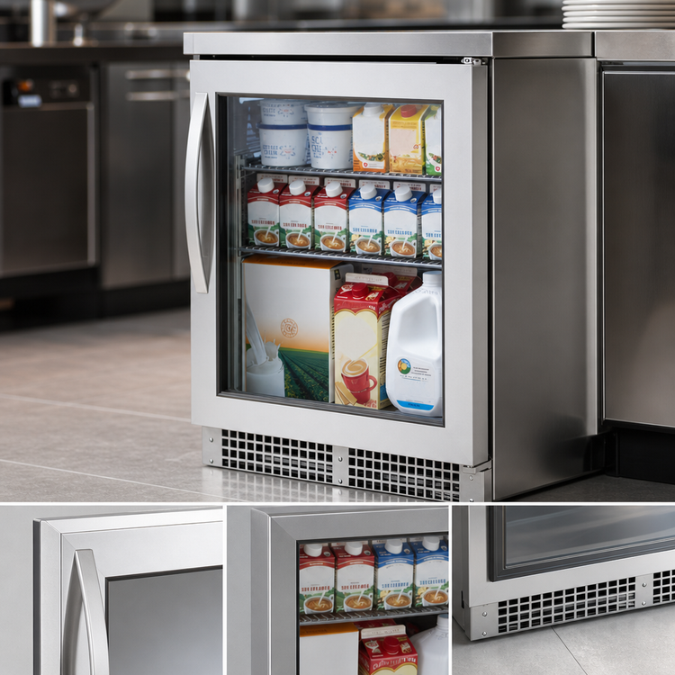 Product image #3 for 24-Inch 1-Section Undercounter Refrigerator with Framed Glass Door