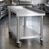 Thumbnail image #3 for Steakhouse 24-Inch Stainless Steel Equipment Stand with Undershelf and Legs for IAB-24