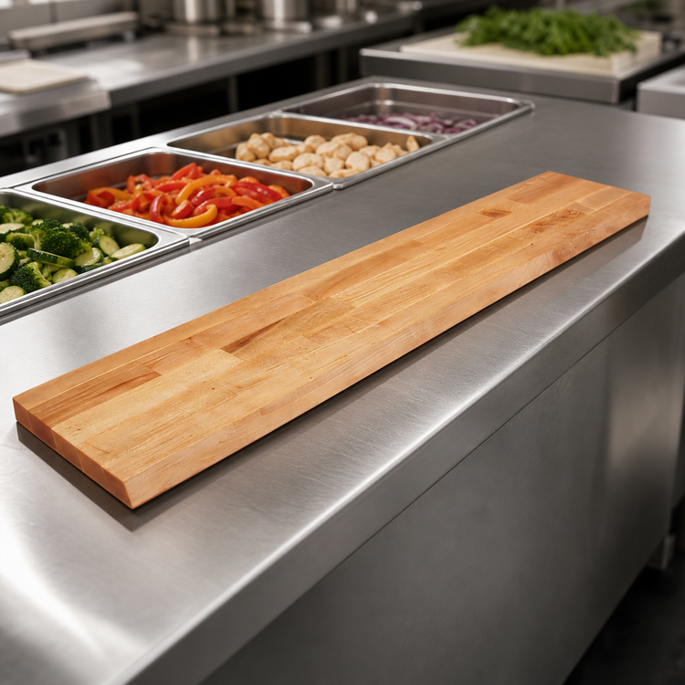 Product image #3 for John Boos L-O Steam Table Cutting Board, 48 x 8 x 1-3/4 Inch, Northern Hard Rock Maple