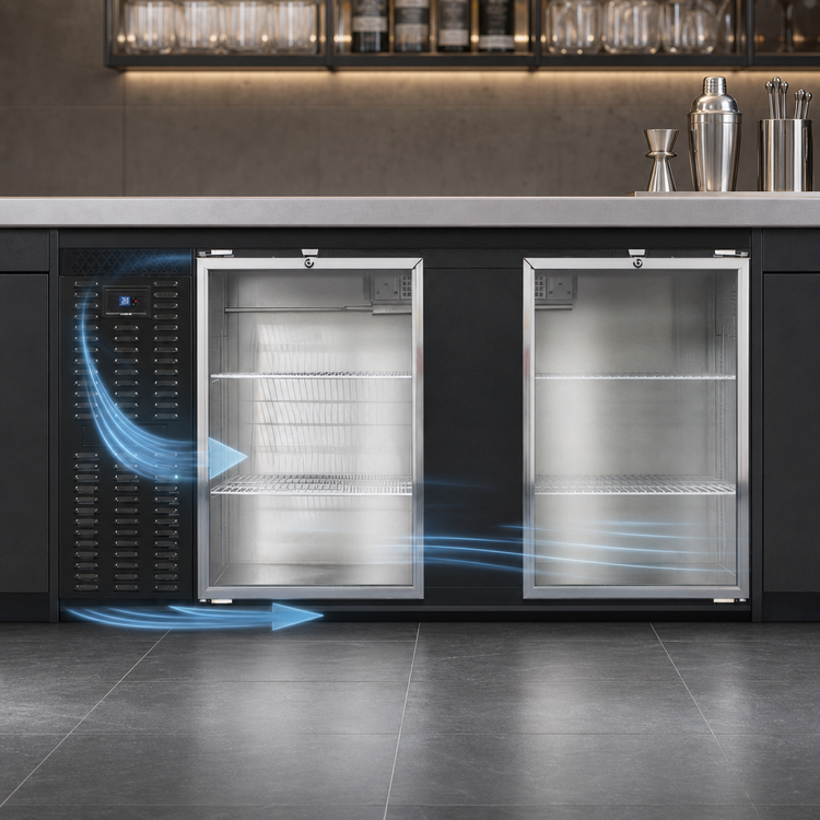 Product image #3 for Continental Refrigerator BB69SNGD 69-Inch Shallow Depth Glass Door Back Bar Cooler
