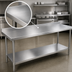 Thumbnail image #3 for Eagle Deluxe Series Stainless Steel Work Table with Rear Upturn and Adjustable Undershelf, 144 x 36 Inches