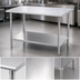 Thumbnail image #3 for 60 Inch x 14 Inch Stainless Steel Work Table with Adjustable Undershelf