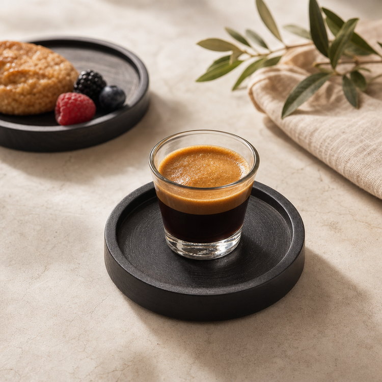 Product image #4 for American Metalcraft Upton Collection 5-Inch Round Espresso Acacia Wood Plate