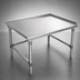 Thumbnail image #3 for John Boos 72-Inch 16-Gauge Stainless Steel Equipment Stand, 24-Inch Deep x 24-Inch High, with Upturn Back and Sides