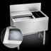 Thumbnail image #3 for Eagle Group Spec-Bar 48 Inch x 24 Inch Insulated Combo Ice Bin/Bottle Unit, 85 lb Capacity