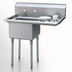 Thumbnail image #3 for Mixrite 1-Compartment Commercial Sink with Right-Hand Drainboard, 39