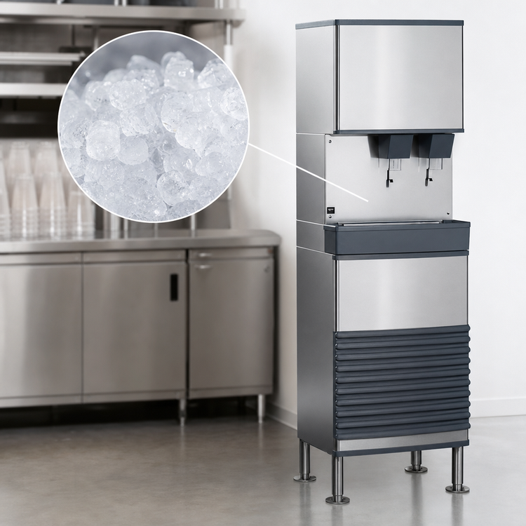 Product image #3 for Follett Symphony Plus 50FB414W-L Freestanding Ice and Water Dispenser with Lever Dispense
