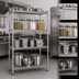 Thumbnail image #3 for Steel Works Stainless Heavy Duty 4-Tier Chrome Wire Shelving Unit, 18 x 60 Inches