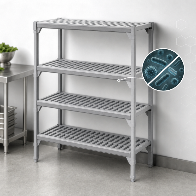 Product image #4 for Cambro Camshelving Premium 21" x 60" 4-Shelf Vented Shelf Kit