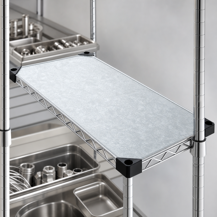 Product image #3 for Quantum 48-Inch x 18-Inch Solid Shelf, 18-Gauge Galvanized Steel