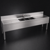 Thumbnail image #3 for Glastender Three-Compartment Stainless Steel Underbar Sink Unit with Left and Right 30-Inch Drainboards
