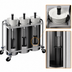 Thumbnail image #3 for Atlas Metal 3-Stack Heated Self-Leveling Mobile Open Plate Dispenser for 5-Inch Round Plates