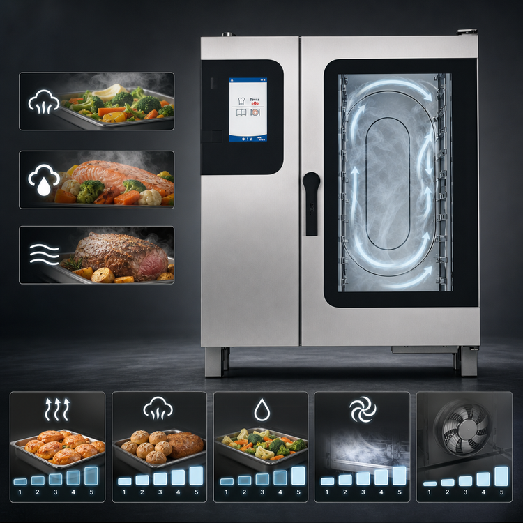 Product image #3 for Convotherm Maxx Pro C4ET10.10EB-N DD Single Electric Boiler Combi Oven/Steamer with 11 Half-Size Pan Capacity and Disappearing Door