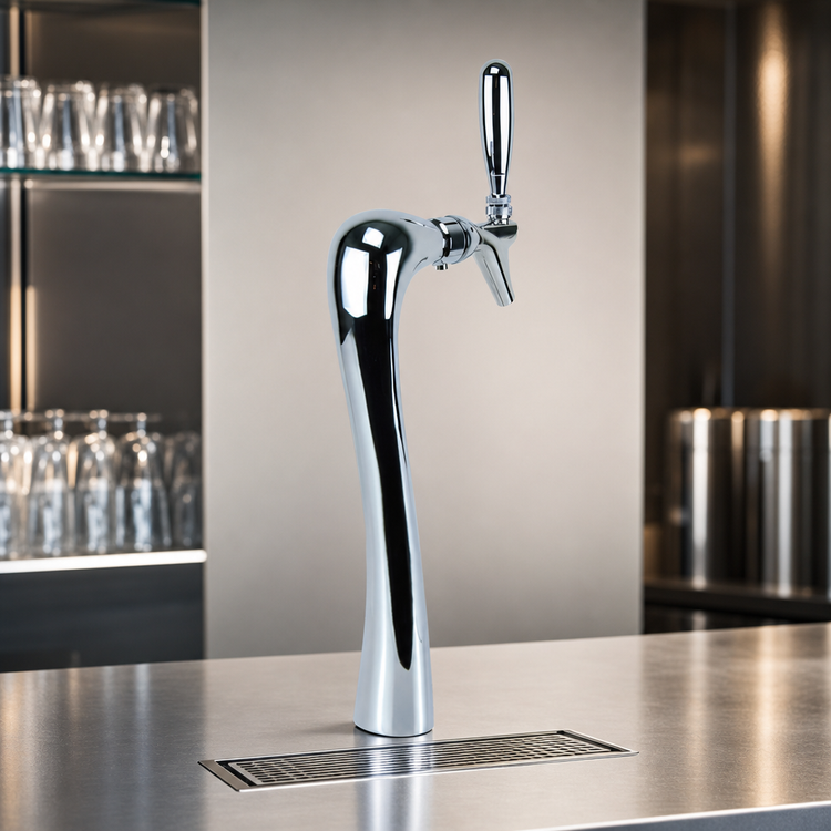 Product image #3 for Micro Matic Anaconda Single-Faucet Countertop Glycol-Cooled Chrome Draft Tower