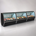 Thumbnail image #3 for Howard-McCray 40E Series Remote Curved Glass Fish and Poultry Refrigerated Display Case, 75-1/2 Inch Wide, Black Exterior/White Interior, LED Lighting