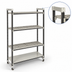 Thumbnail image #3 for Cambro Camshelving Elements XTRA Series High Density Top Rail 4-Shelf Stationary Starter Unit, 21 x 42 x 81 Inches, 3 Vented + 1 Solid