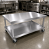Thumbnail image #3 for Vulcan 73-Inch Wide Stainless Steel Equipment Stand with Undershelf and Casters