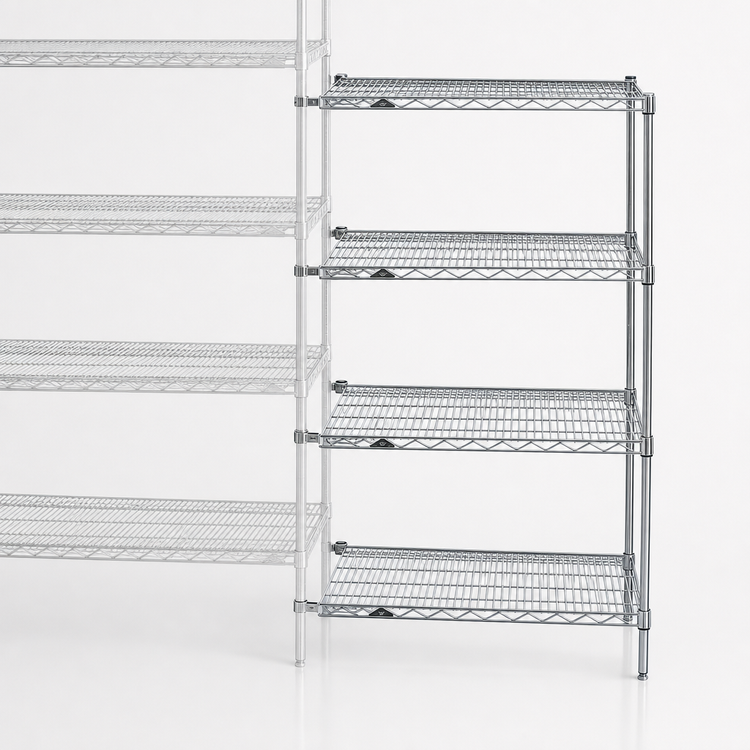 Product image #3 for Metro Super Erecta 30-Inch Wide Chrome-Plated 4-Shelf Add-On Wire Shelving Unit