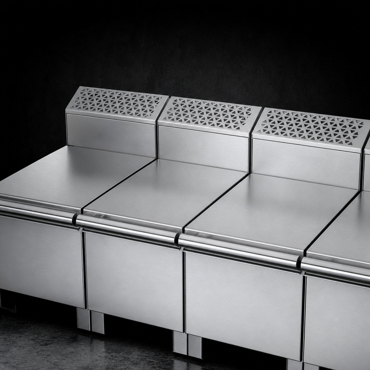 Product image #3 for Garland Cuisine Series 12-Inch Stainless Steel Modular Spreader Top for Refrigerated Base