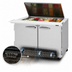 Thumbnail image #3 for Turbo Air PRO Series 48-1/4-Inch Mega Top 2-Door Sandwich/Salad Prep Table with Flat Lid, 18-Pan Opening