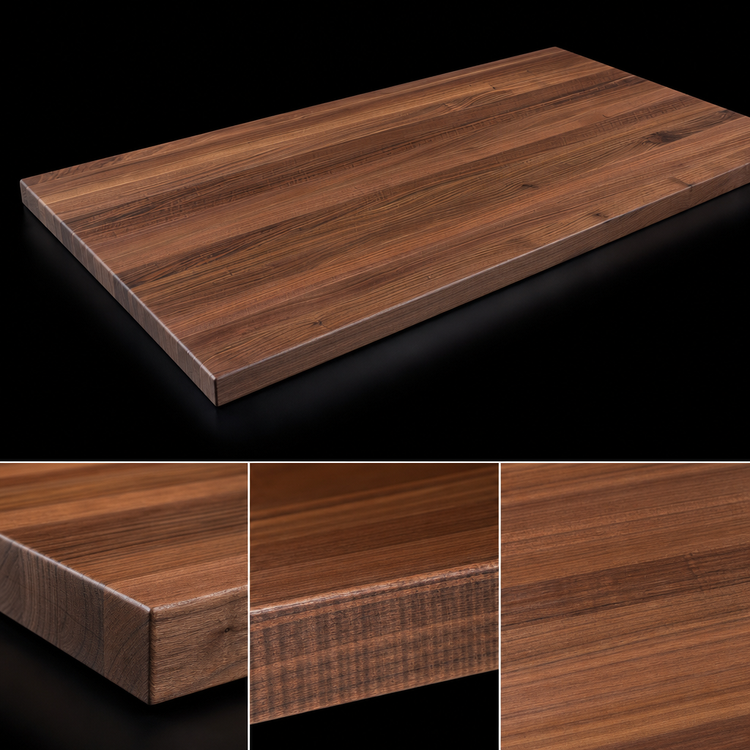 Product image #3 for John Boos Boos Block American Black Walnut Edge Grain Kitchen Countertop - 108 x 32 x 1-1/2 Inch, Penetrating Oil Finish