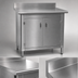 Thumbnail image #3 for Eagle Group 36 x 30 Inch Enclosed Work Table with Cabinet Kit, Hinged Doors, 4-1/2 Inch Backsplash