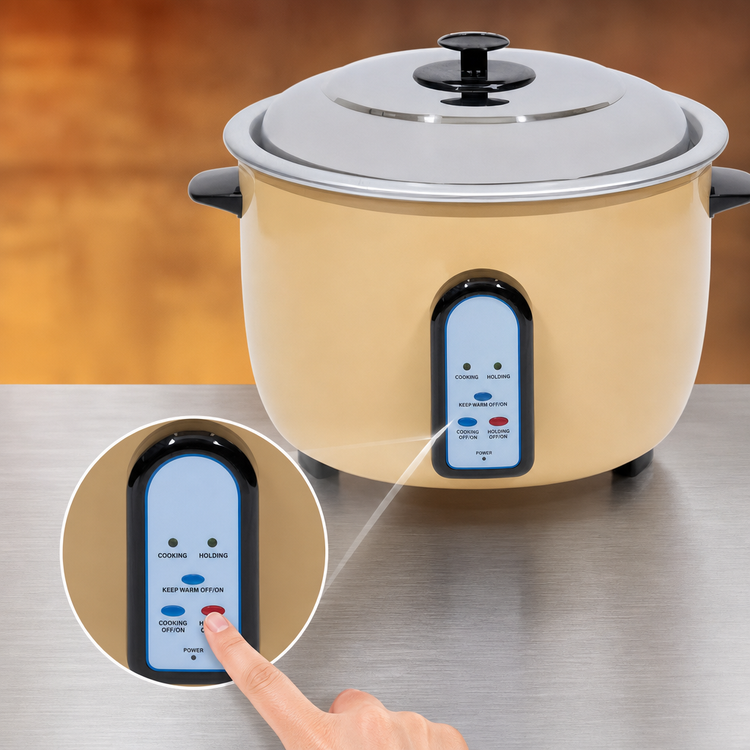 Product image #3 for RiceMaster Electric Countertop Rice Cooker/Warmer/Steamer, 25 Cup Uncooked Capacity, 208/230V