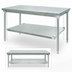 Thumbnail image #3 for Advance Tabco 72 x 36 Inch 18 Gauge Stainless Steel Work Table Undershelf